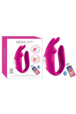 Hera App- Pembe Renkli TELEOFON UYGULAMALI USB JARZ ANAL-VAJİNAL KULLANIMA UYGUN ELASTİK YAPIDA