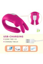 Hera App- Pembe Renkli TELEOFON UYGULAMALI USB JARZ ANAL-VAJİNAL KULLANIMA UYGUN ELASTİK YAPIDA