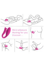 Ariel App-Pembe Renkli Vibratör Teleofon Uygulamalı 12 Titreşim Modu Müzik , Ses ve Sallamaya Duyarlı Titreşim Özelliği Çift Motorlu Titreşim Özelliği