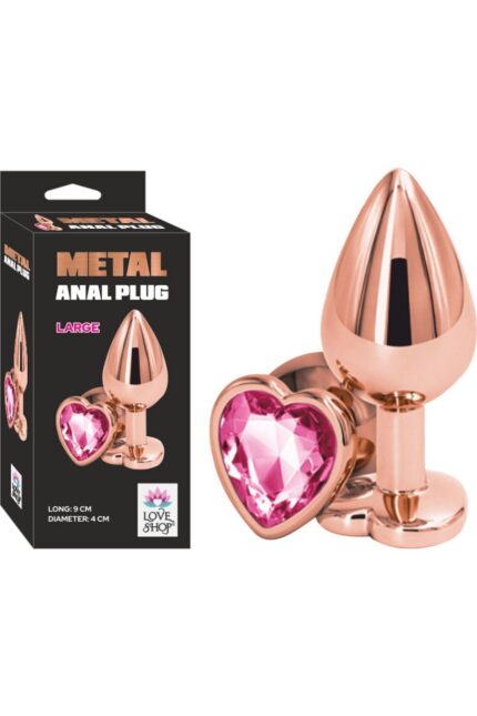 Metalik Pembe Anal Plug – Göz Alıcı Metalik Renkte Anal Deneyim