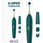 G-SPOT 17.6CM 2.6CM 1.1CM ÖLÇÜLERİNDE KUTUDAN 3 FARKLI BAŞLIK ÇIKAR/ Su Geçirmez Klitoris Uyarıcı Vibratör Rotasyonlu