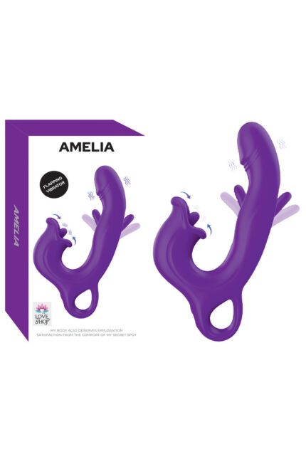 AMELIA VİBRATORCLİTORİS UYARICILI VİBRATÖR 3 MOTORLU7 FARKLI TİTREŞİM MODU2009738 MM ÖLÇÜLER