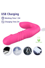 Maylos-B Clitoris Uyarıcılı Vibratör 7 Farklı Aşağı-Yukarı Hareket Modu Uzaktan Kumandalı USB Den Şarjlı