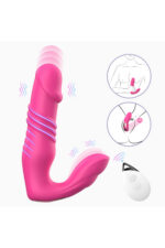 Maylos-B Clitoris Uyarıcılı Vibratör 7 Farklı Aşağı-Yukarı Hareket Modu Uzaktan Kumandalı USB Den Şarjlı