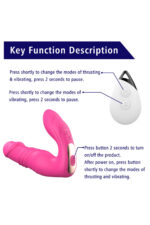 Maylos-B Clitoris Uyarıcılı Vibratör 7 Farklı Aşağı-Yukarı Hareket Modu Uzaktan Kumandalı USB Den Şarjlı