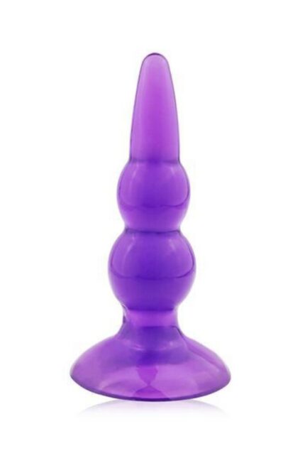 Boğumlu Jel Dokulu 12 Cm Vantuzlu Anal Plug