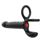cift penis halkali titresimli prostat masaj aleti ve dildo vibrator geciktirici etkili testis uyarici esnek silikon anal plug 1588375 1.jpg