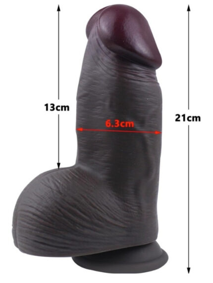 gercekci tasarimli genis capli vakum tabanli silikon dildo 21 cm siyah 1591139 2.jpg