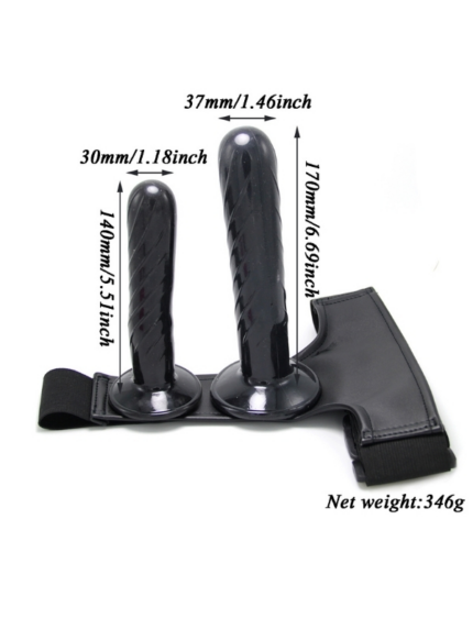 siyah double dong titresimli belden baglamali cift tarafli bisex dildo vibrator 1278557 2.png