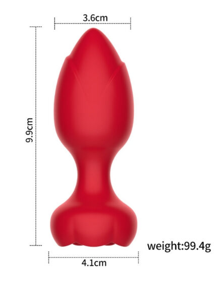telefon kontrollu full covered rubber rose anal plug siyah 1122663 2.jpg