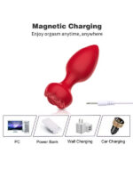 telefon kontrollu full covered rubber rose anal plug siyah 1122664 3.jpg