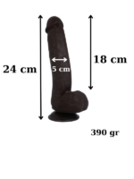 ultra gercekci 24 cm model2 brown melez kikirdakli dildo 1360962 2.png