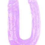 hi rubber seffaf jel cift tarafli egik dildo 17cm mor 12817 1.jpg