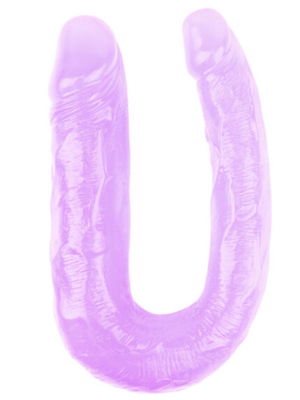 hi rubber seffaf jel cift tarafli egik dildo 17cm mor 12817 1.jpg