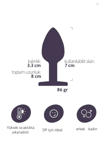 paslanmaz celik anal plug tikac beyaz tasli 1258565 2.png